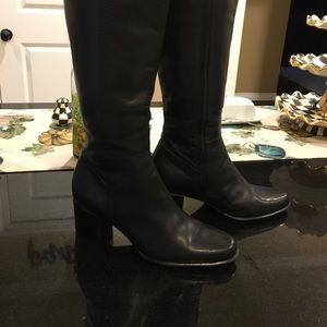 Bandolino B Vaden black leather boots size 7